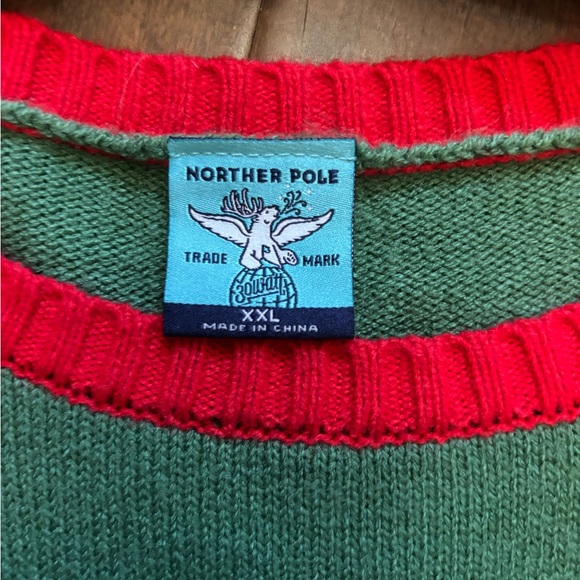 Festive Green 'Namasleigh' Crewneck Sweater - Picture 2 of 5